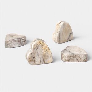 THRESHOLD NWT 4pc marble heart placecard holders